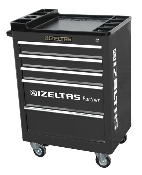 İzeltaş Partner Serisi Mobil Takım Dolabı - 5 Çekmeceli / Siyah (Boş) - 8235327005