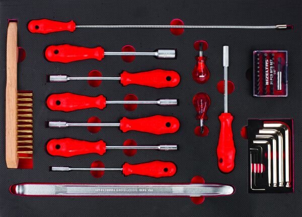 İzeltaş Pro Serisi Takım Dolabı - 3. Çekmece İçi 51 Parça - 8241003051