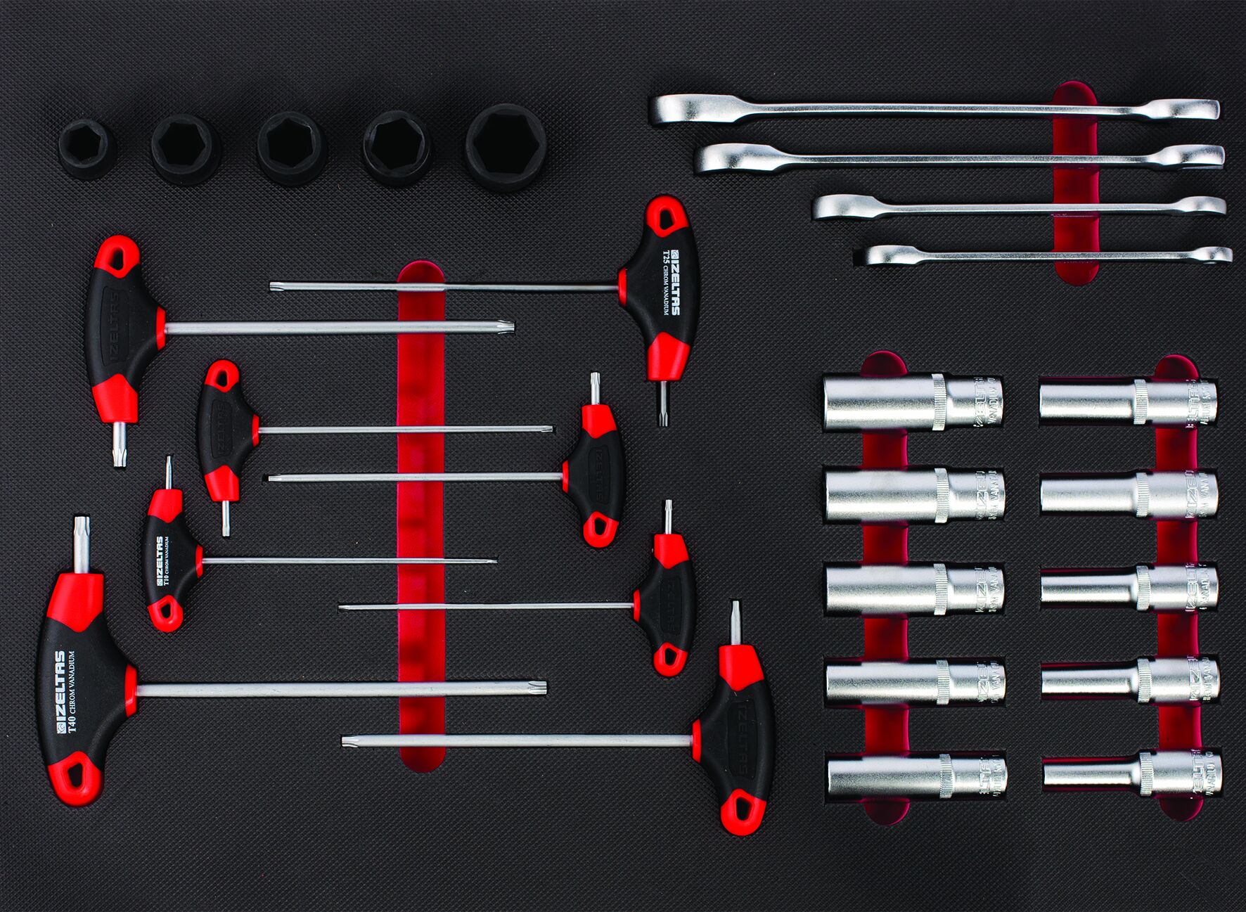 İzeltaş Pro Serisi Takım Dolabı - 4. Çekmece İçi 27 Parça - 8241004027