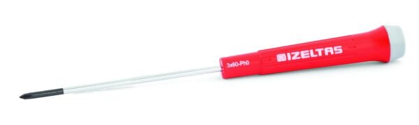 İzeltaş Elektronikçi Tip (Klemens) Yıldız Uçlu Tornavida 4 x 80 mm - 4520180480