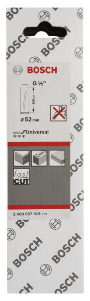 Bosch - Best Serisi G 1/2'' Girişli Kuru Karot Ucu 52*150 mm