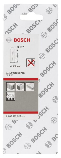 Bosch - Best Serisi G 1/2'' Girişli Kuru Karot Ucu 72*150 mm