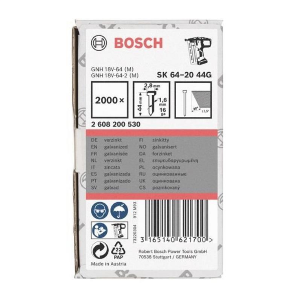Bosch GNH Galvanizli Başsız Çivi 44 mm 2000'li - 2608200530