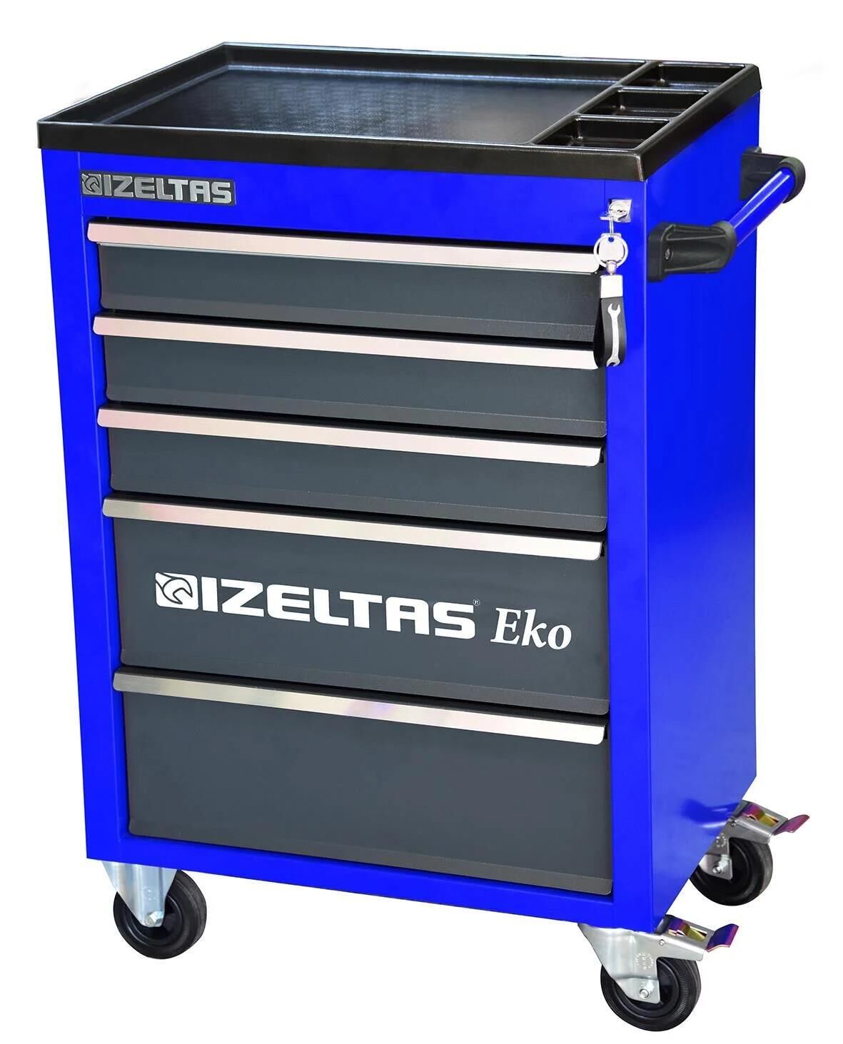 İzeltaş Eko Serisi Takım Dolabı - 7 Çekmeceli (Mavi - Boş) - 8243322007