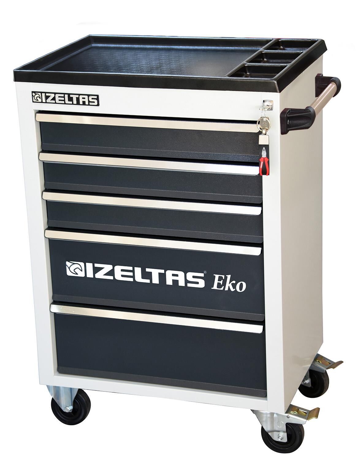 İzeltaş Eko Serisi Takım Dolabı - 5 Çekmeceli (Gri - Boş) - 8243323005