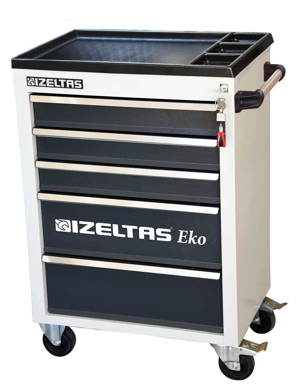 İzeltaş Eko Serisi Takım Dolabı - 7 Çekmeceli (Gri - Boş) - 8243323007