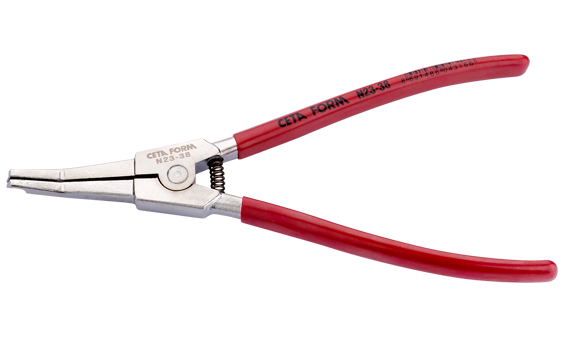 Ceta Form Özel Segman Pensesi (Eğik Ağız - Merkezleme Delikli) 210 mm - N23-38