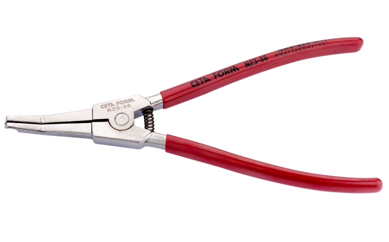 Ceta Form Özel Segman Pensesi (Eğik Ağız - Merkezleme Delikli) 210 mm - N23-38