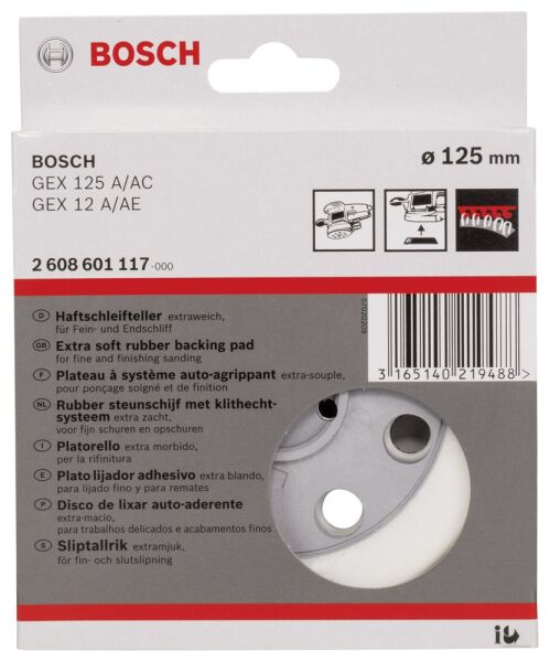 Bosch - 125 mm Zımpara Tabanı Ekstra Yumuşak (GEX)