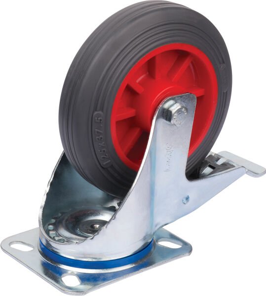 Ceta Form Tekerlek (Döner-Frenli) - Ø 125 (GT-MAX, GT-PLUS Serileri ve A03-ID için) - A-SW125SB