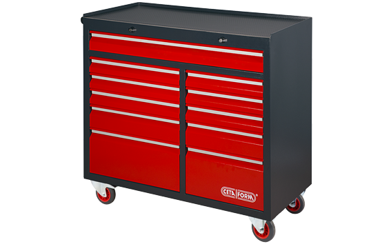 Ceta Form GT PLUS Jumbo XL Takım Arabası - PVC Kaplı Metal Tezgahlı (Boş) - 11 Çekmeceli - A01-11