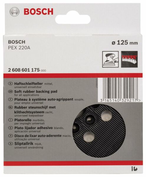 Bosch - 125 mm Zımpara Tabanı Orta Sertlikte (PEX)