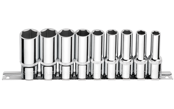 Ceta Form 9 Parça 1/2'' 6 Köşe Derin Lokma Anahtar Takımı (Raylı) - C24-RH09
