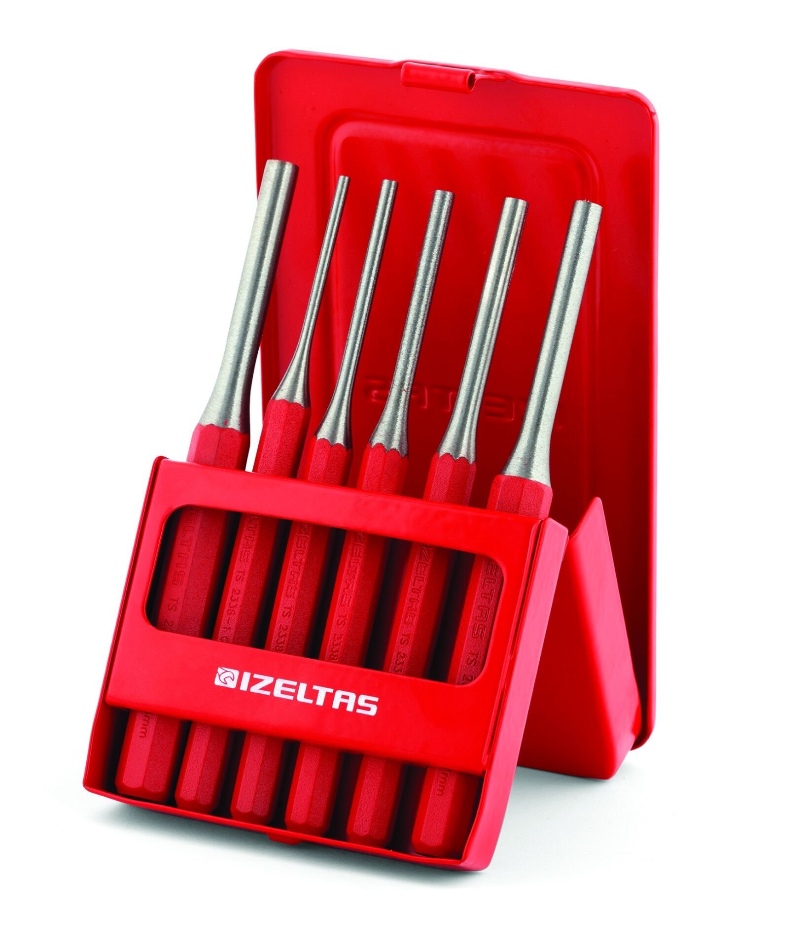 İzeltaş 6 Parça Düz Pim Zımba Takımı (Boyalı) - 5550001006