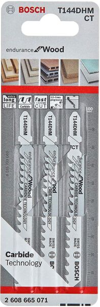 Bosch T 144 DHM Endurance For Wood Dekupaj Testere Bıçağı 3lü 2608665071