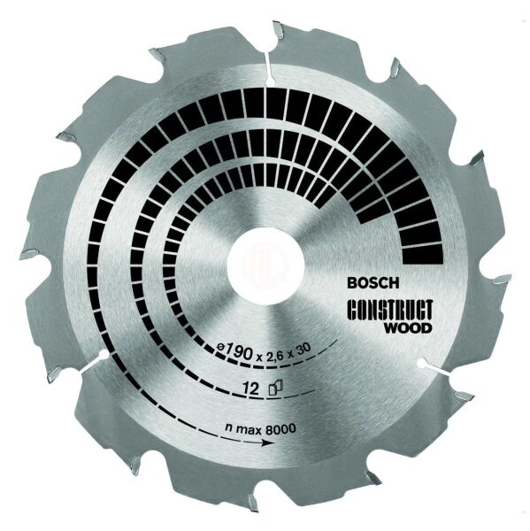 Bosch CTW Daire Testere Bıçağı 190*30 mm 12 D E