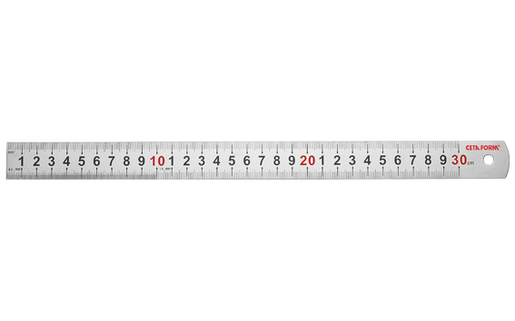 Ceta Form Çelik Cetvel (Paslanmaz Çelik) 15 cm - P15-015