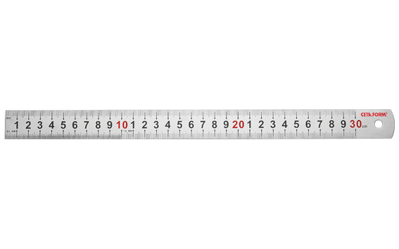 Ceta Form Çelik Cetvel (Paslanmaz Çelik) 100 cm - P15-100